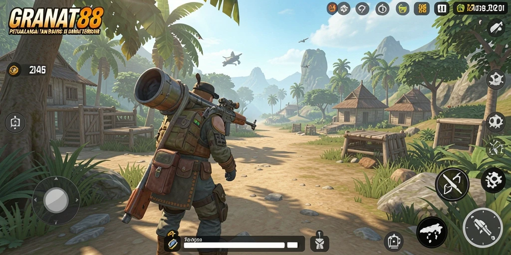Tampilan gameplay epik di dunia terbuka GRANAT88.