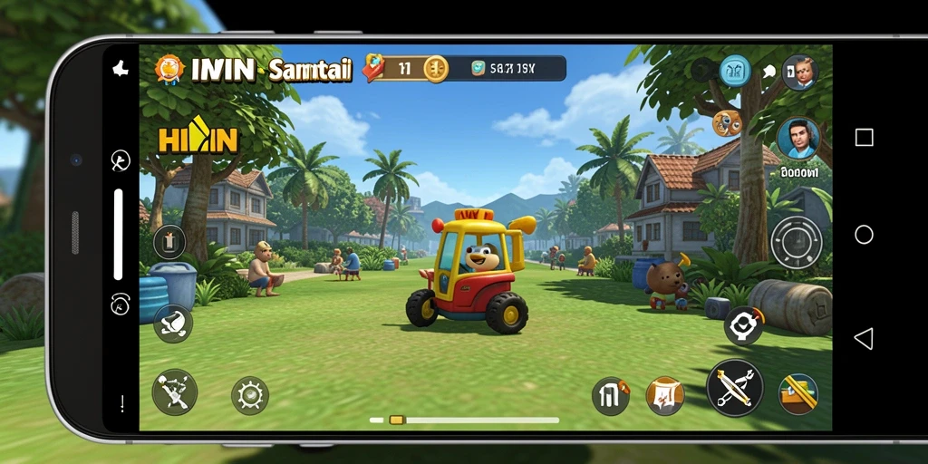 Tampilan gameplay HIWIN yang seru dan penuh warna.