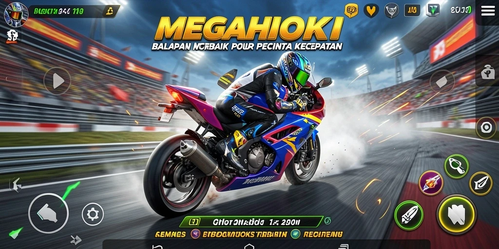 Tampilan gameplay MEGAHOKI yang mendebarkan dan penuh aksi.